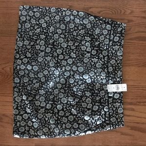 LOFT Metallic Floral Skirt - 12